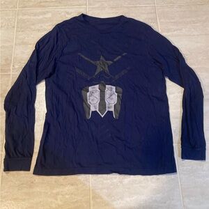 Captain America Mens Long Sleeve T-shirt - navy XL - Winter Soldier - Avengers